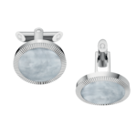星座系列 袖扣, 珍珠貝母薄片, 不銹鋼 - CA01ST0700305