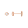 星座系列 耳環, 18K紅金, 鑽石 - EA01BG0100105