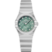 Green dial watch on Steel case with Steel bracelet - Constellation 25 mm, Steel on Steel - 131.15.25.60.99.001