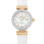 De Ville 34 mm, steel - yellow gold on leather strap - 425.27.34.20.55.003