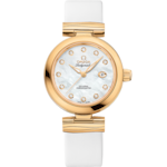 De Ville 34 mm, yellow gold on leather strap - 425.62.34.20.55.003