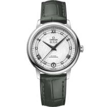 De Ville 32.7 mm, steel on leather strap - 424.13.33.20.52.002