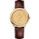 De Ville 32.7 mm, steel - yellow gold on leather strap - 424.23.33.20.58.001