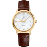 De Ville 32.7 mm, yellow gold on leather strap - 424.53.33.20.05.002