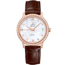 De Ville 32.7 mm, red gold on leather strap - 424.58.33.20.55.001