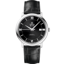 De Ville 39.5 mm, steel on leather strap - 424.13.40.20.01.001