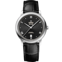 De Ville 39.5 mm, steel on leather strap - 424.13.40.20.01.002