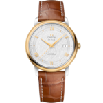 De Ville 39.5 mm, steel - yellow gold on leather strap - 424.23.40.20.02.001