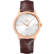 De Ville 39.5 mm, red gold on leather strap - 424.53.40.20.02.001