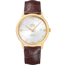 De Ville 39.5 mm, yellow gold on leather strap - 424.53.40.20.02.002