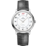 De Ville 39.5 mm, white gold on leather strap - 424.53.40.20.04.002