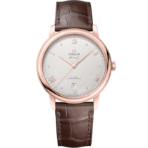 De Ville Prestige 39.5 mm, Sedna™ gold on leather strap - 424.53.40.20.99.001