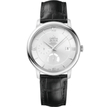 De Ville Prestige 39.5 mm, steel on leather strap - 424.13.40.21.02.001