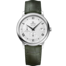 De Ville 39.5 mm, steel on leather strap - 424.13.40.21.02.004