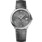 De Ville 39.5 mm, steel on leather strap - 424.13.40.21.06.001