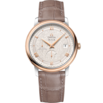 De Ville 39.5 mm, steel - red gold on leather strap - 424.23.40.21.02.001