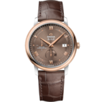 De Ville 39.5 mm, steel - red gold on leather strap - 424.23.40.21.13.001