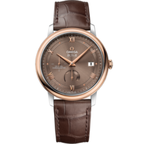 De Ville 39.5 mm, steel - red gold on leather strap - 424.23.40.21.13.001