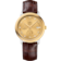 De Ville 39.5 mm, steel - yellow gold on leather strap - 424.23.40.21.58.001