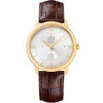 De Ville 39.5 mm, yellow gold on leather strap - 424.53.40.21.02.002