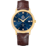 De Ville 39.5 mm, yellow gold on leather strap - 424.53.40.21.03.001