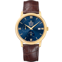 De Ville 39.5 mm, yellow gold on leather strap - 424.53.40.21.03.001