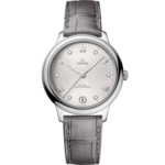 De Ville 34 mm, steel on leather strap - 434.13.34.20.52.001