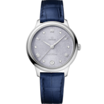 De Ville 34 mm, steel on leather strap - 434.13.34.20.53.001