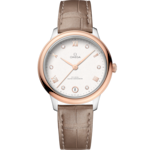 De Ville 34 mm, steel - Sedna™ gold on leather strap - 434.23.34.20.52.001