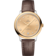 De Ville 34 mm, steel - yellow gold on leather strap - 434.23.34.20.58.001