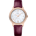 De Ville 34 mm, Sedna™ gold on leather strap - 434.58.34.20.55.001