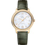 De Ville 34 mm, yellow gold on leather strap - 434.58.34.20.55.002