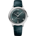 De Ville 40 mm, steel on leather strap - 434.13.40.20.10.001