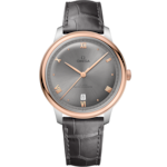 De Ville 40 mm, steel - Sedna™ gold on leather strap - 434.23.40.20.06.001