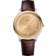 De Ville 40 mm, steel - yellow gold on leather strap - 434.23.40.20.08.001