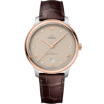 De Ville 40 mm, steel - Sedna™ gold on leather strap - 434.23.40.20.59.001