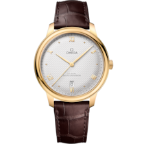 De Ville Prestige 40 mm, yellow gold on leather strap - 434.53.40.20.02.002