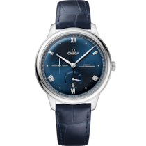 De Ville Prestige 41 mm, steel on leather strap - 434.13.41.21.03.002