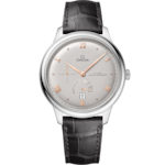 De Ville 41 mm, steel on leather strap - 434.13.41.21.06.001