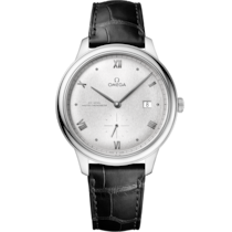 De Ville 41 mm, steel on leather strap - 434.13.41.20.02.001