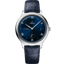 De Ville 41 mm, steel on leather strap - 434.13.41.20.03.001