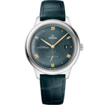 De Ville 41 mm, steel on leather strap - 434.13.41.20.10.001