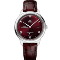 De Ville Prestige 41 mm, steel on leather strap - 434.13.41.20.11.001