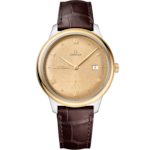 De Ville 41 mm, steel - yellow gold on leather strap - 434.23.41.20.08.001