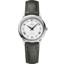 De Ville 27.4 mm, steel on leather strap - 424.13.27.60.52.002