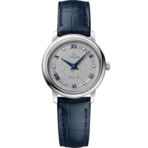 De Ville Prestige 27.4 mm, steel on leather strap - 424.13.27.60.56.001