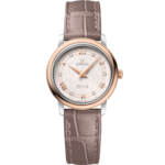 De Ville 27.4 mm, steel - red gold on leather strap - 424.23.27.60.52.001