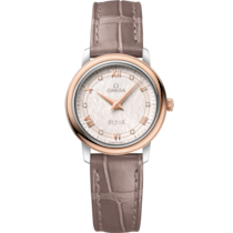 De Ville 27.4 mm, steel - red gold on leather strap - 424.23.27.60.52.001