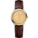 De Ville 27.4 mm, steel - yellow gold on leather strap - 424.23.27.60.58.001