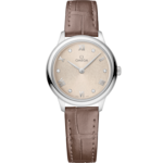 De Ville 27.5 mm, steel on leather strap - 434.13.28.60.59.001